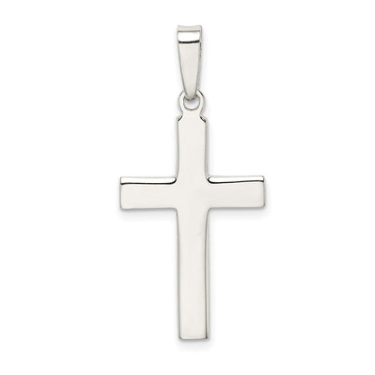 Sterlingsilber Poliert und Matt Finish Kreuz Anhänger