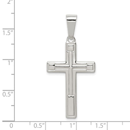 Sterlingsilber Poliert Kreuz Anhänger