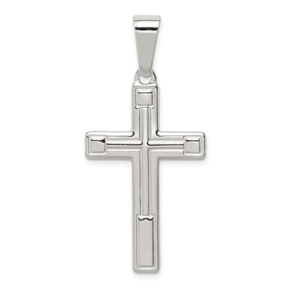 Sterlingsilber Poliert Kreuz Anhänger