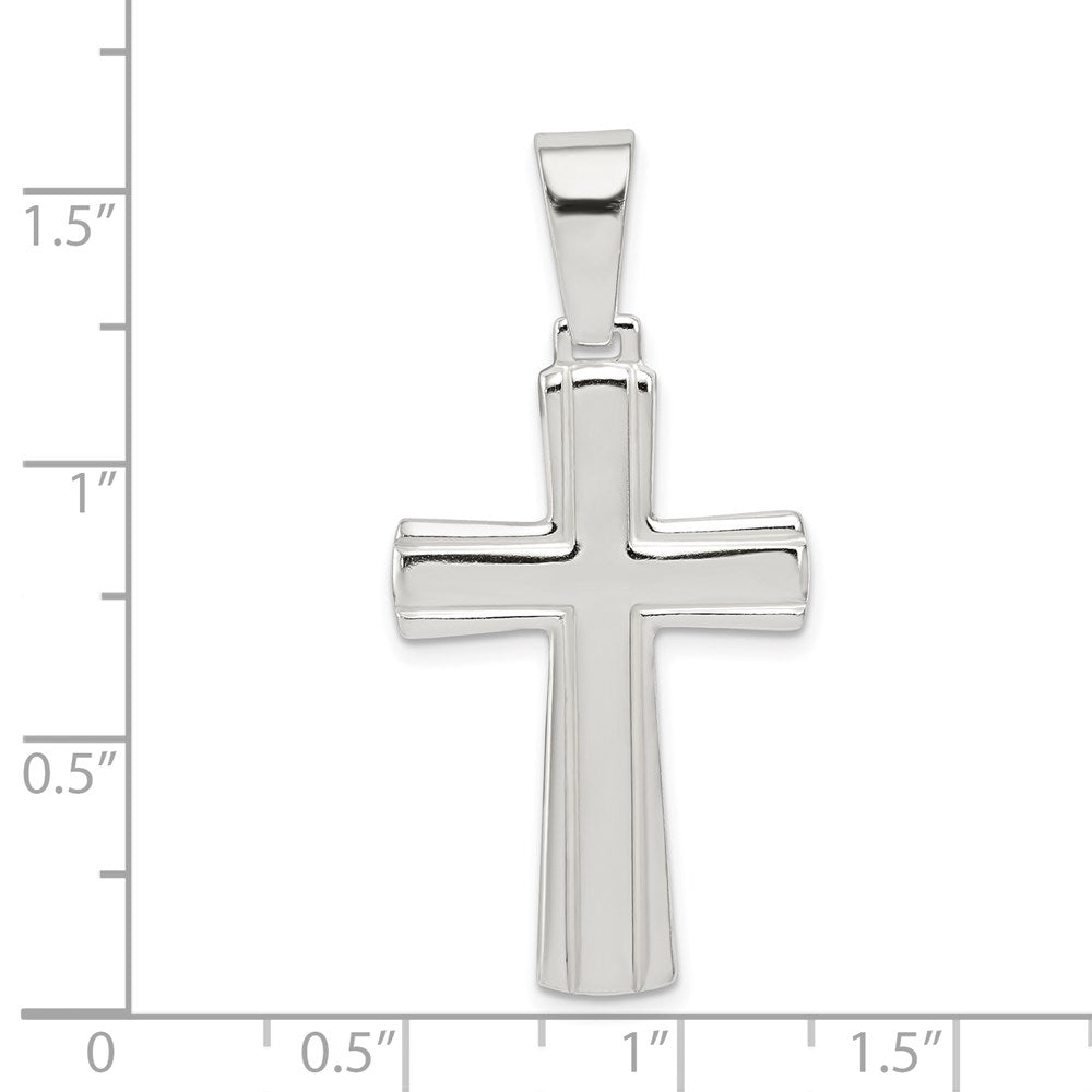 Sterlingsilber Poliert Kreuz Anhänger