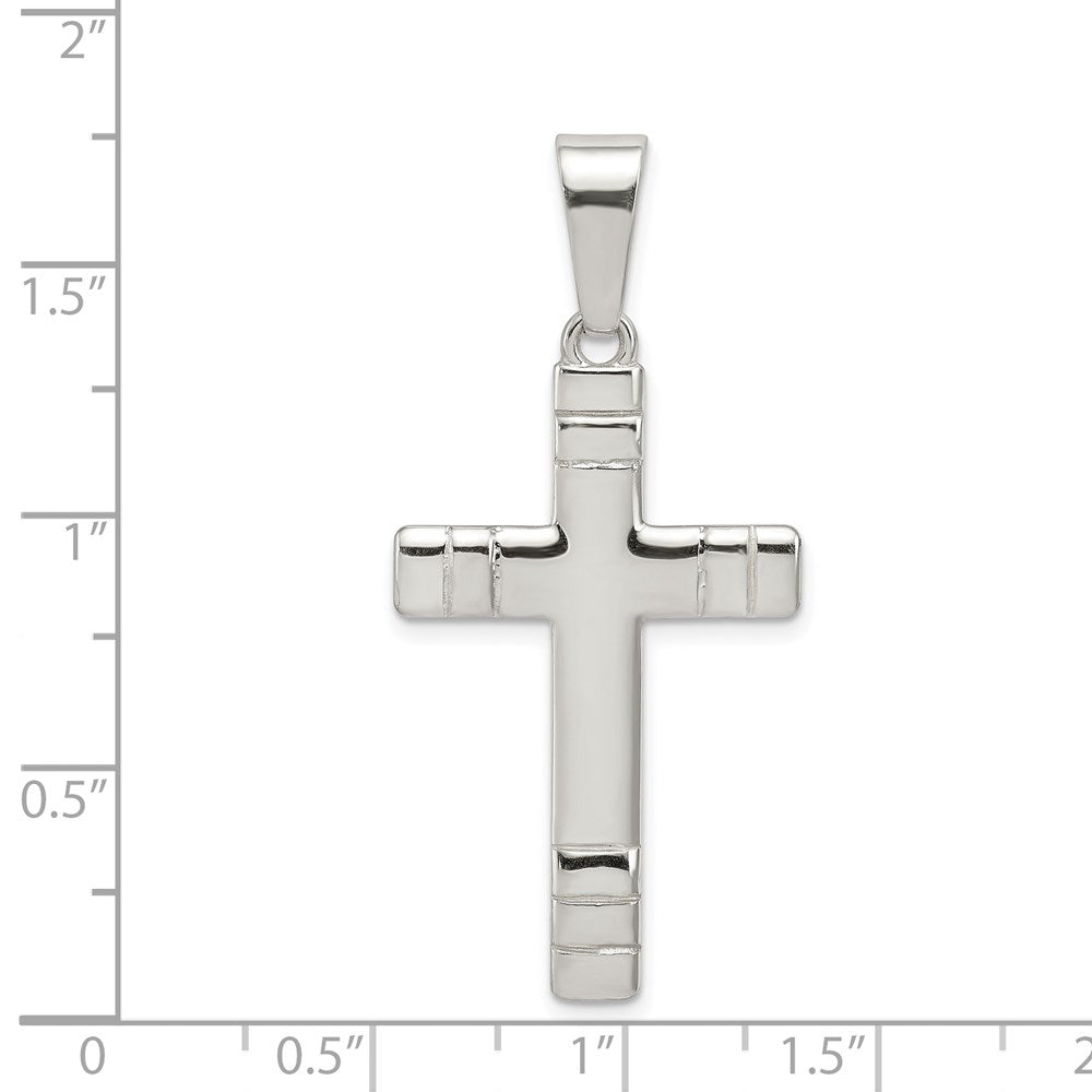 Sterlingsilber Poliert Kreuz Anhänger