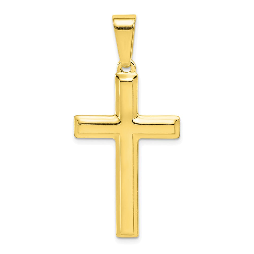 Ss/vergoldet Sterlingsilber Goldfarben Poliert Kreuz Anhänger