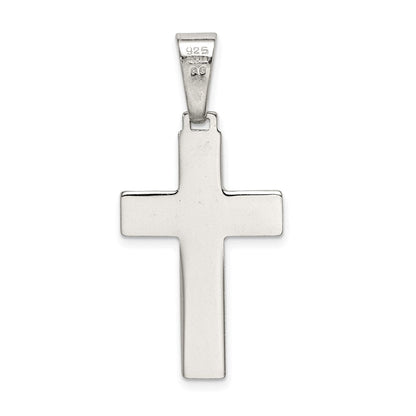 Sterlingsilber Poliert Kreuz Anhänger
