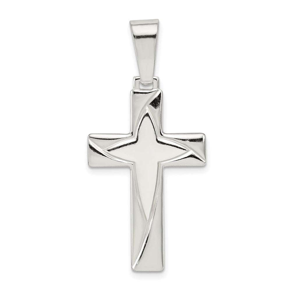 Sterlingsilber Poliert Kreuz Anhänger