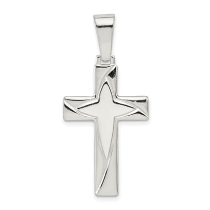 Sterlingsilber Poliert Kreuz Anhänger