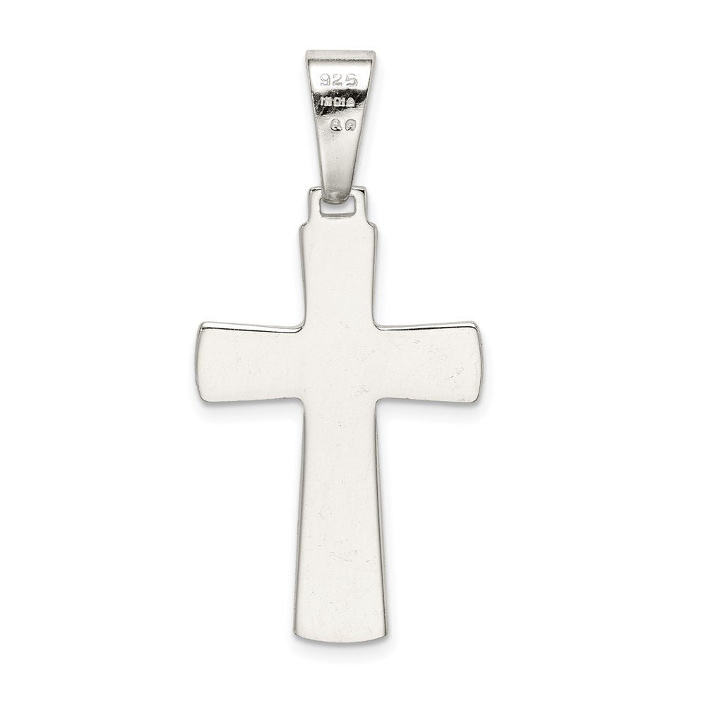 Sterlingsilber Poliert Kreuz Anhänger