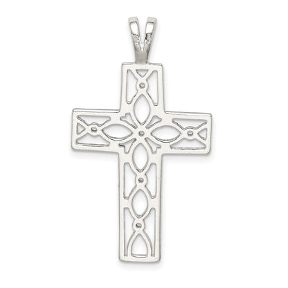 Sterlingsilber Poliert Kreuz Anhänger