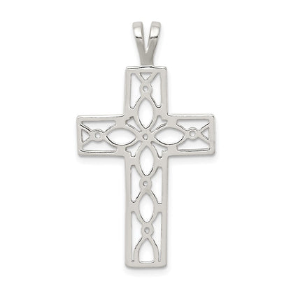 Sterlingsilber Poliert Kreuz Anhänger