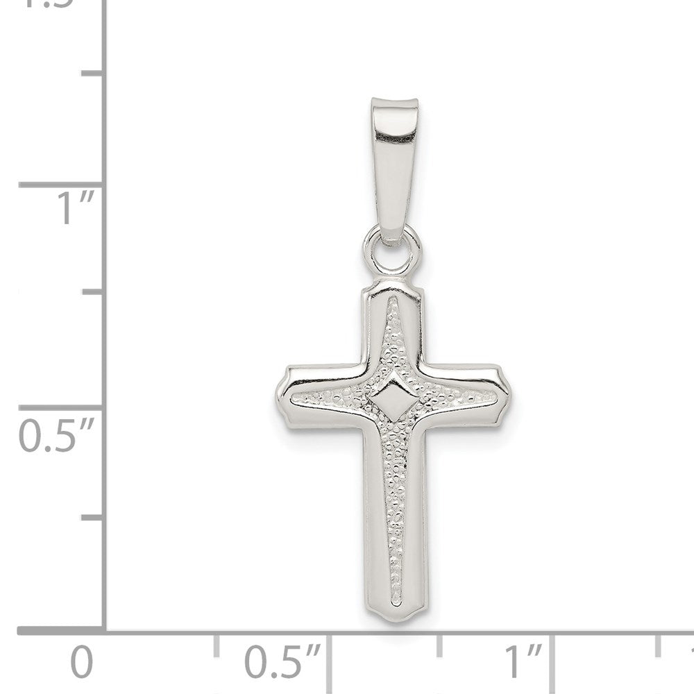 Sterlingsilber Poliert Kreuz Anhänger