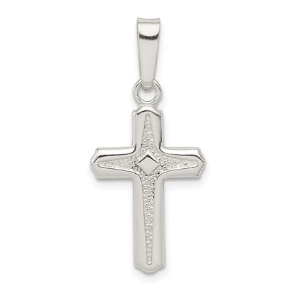 Sterlingsilber Poliert Kreuz Anhänger