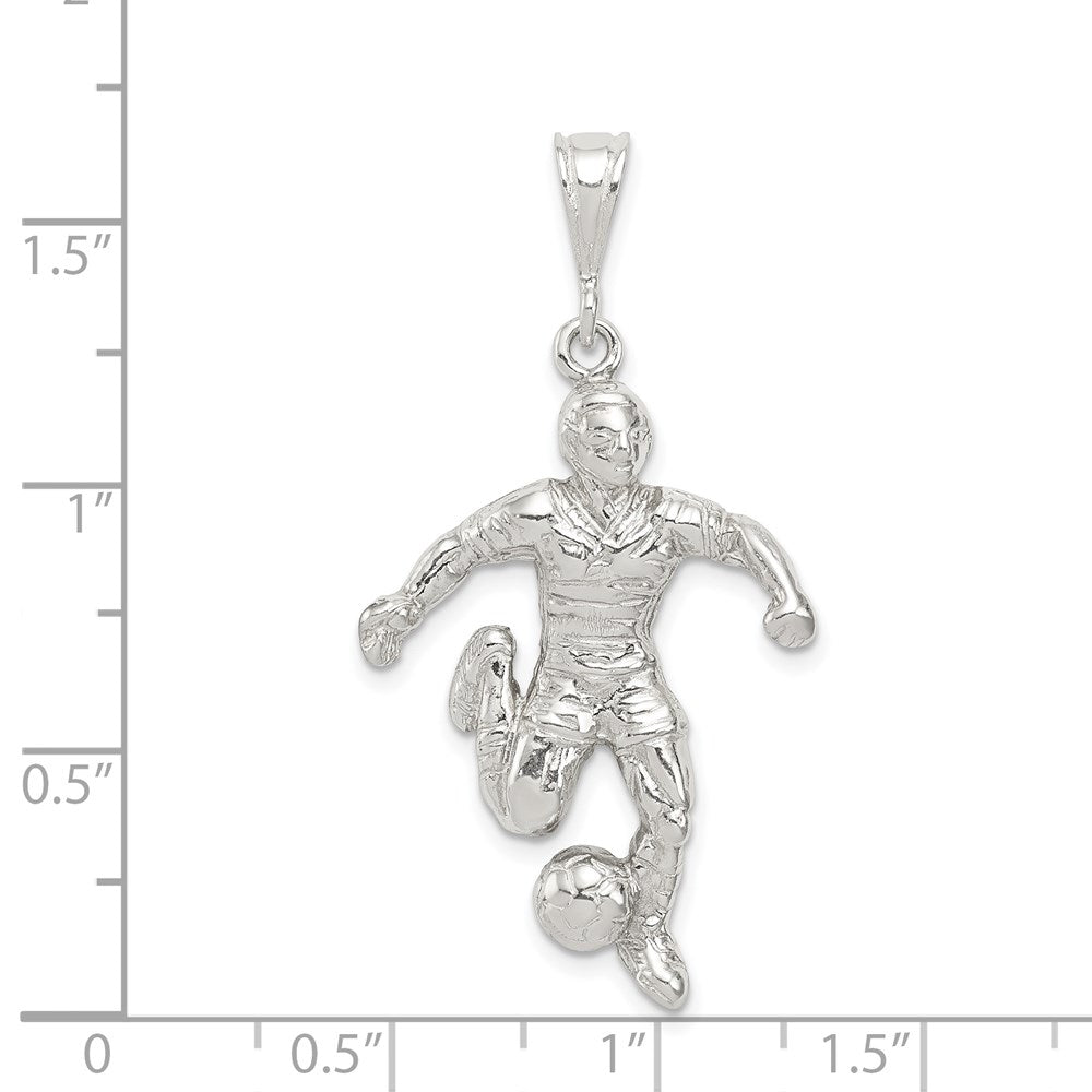 Sterlingsilber Fußball Player Charm