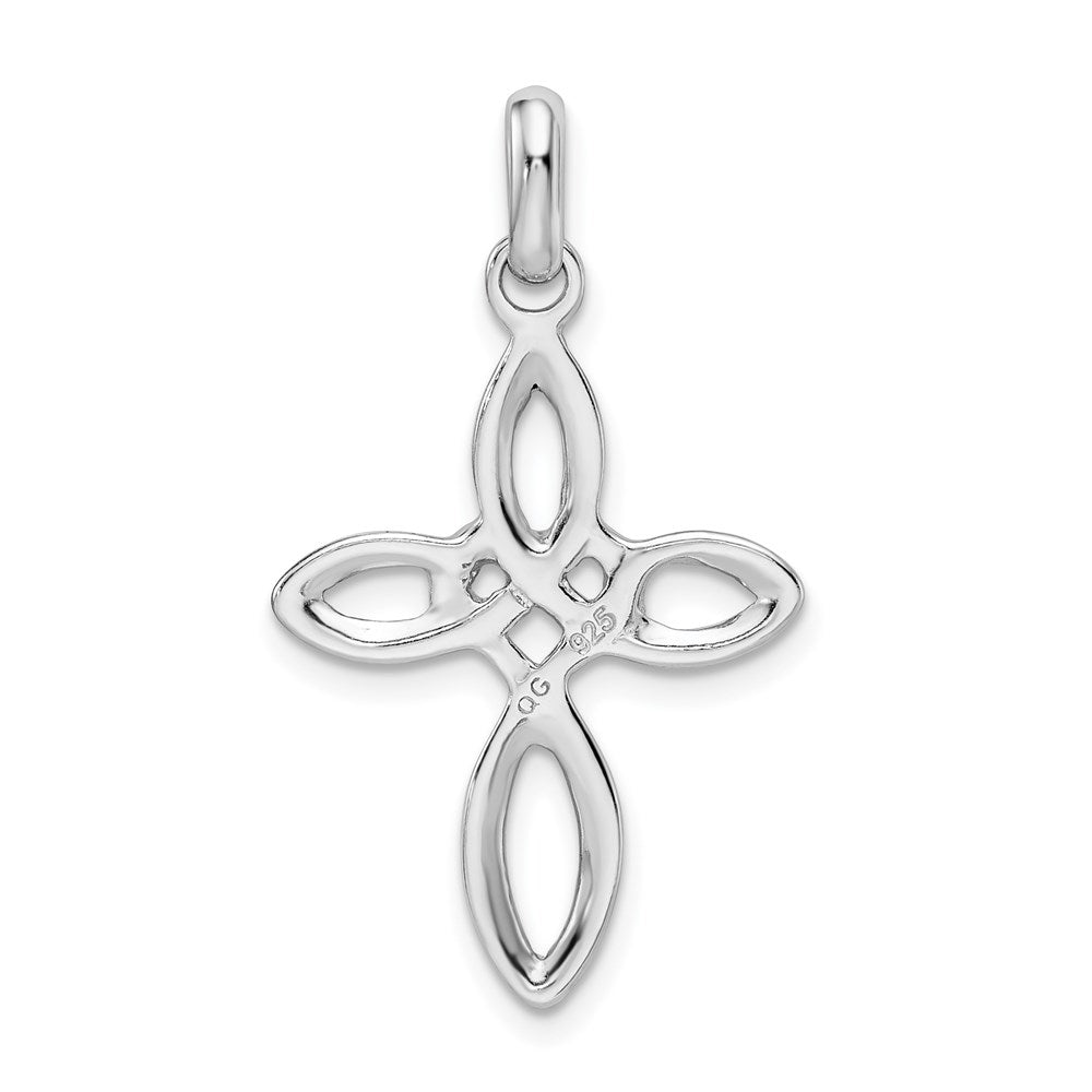 Sterlingsilber Rhodiniert Kreuz Anhänger