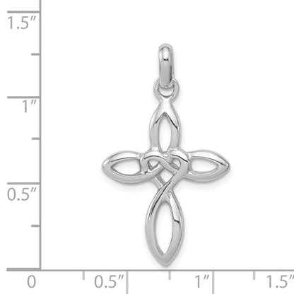Sterlingsilber Rhodiniert Kreuz Anhänger