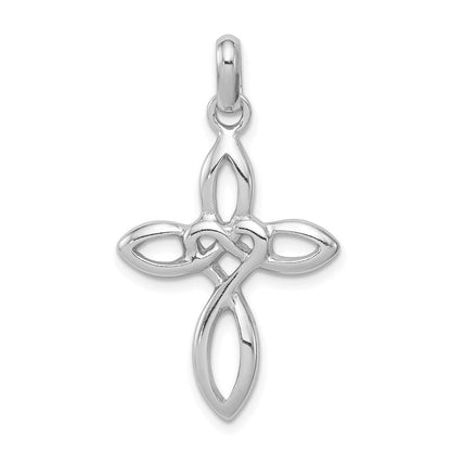 Sterlingsilber Rhodiniert Kreuz Anhänger