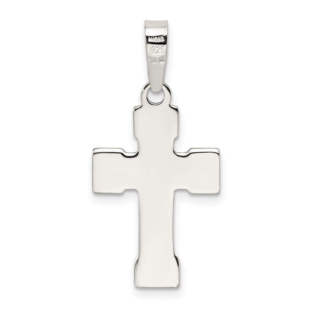 Sterlingsilber Poliert Kreuz Anhänger