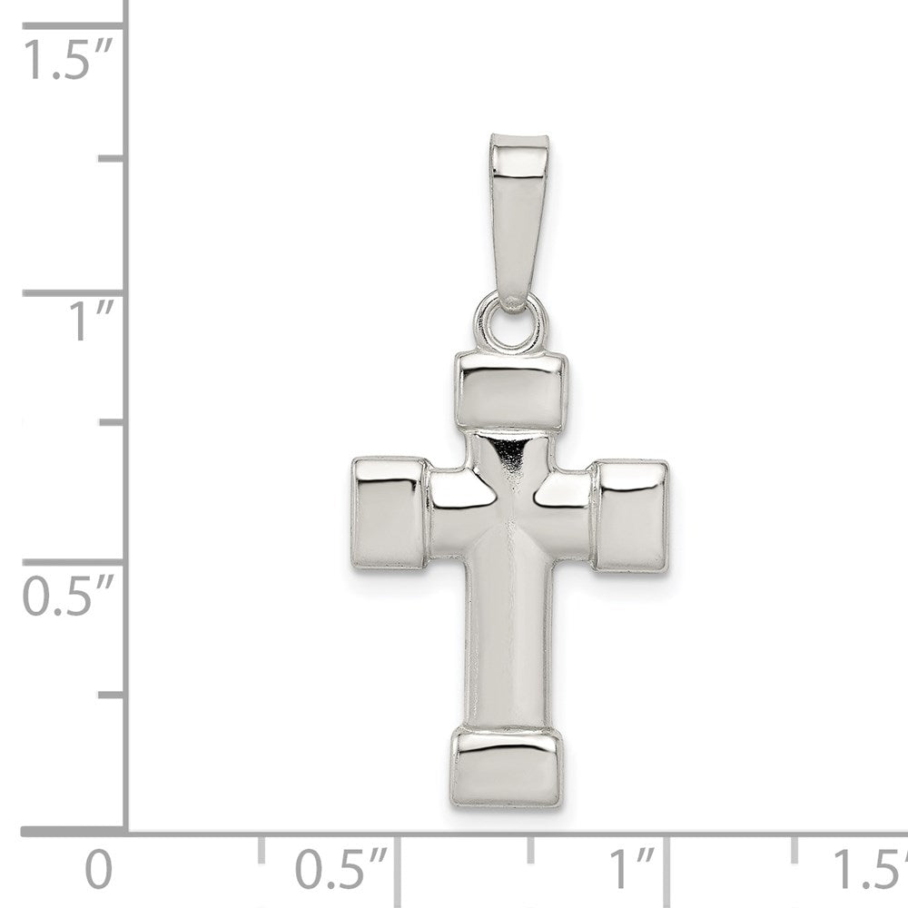 Sterlingsilber Poliert Kreuz Anhänger