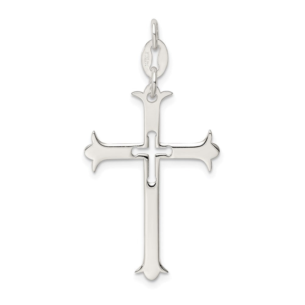Sterlingsilber Poliert Kreuz Anhänger