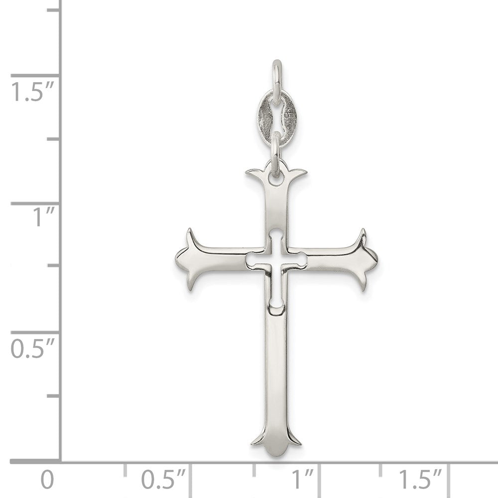 Sterlingsilber Poliert Kreuz Anhänger