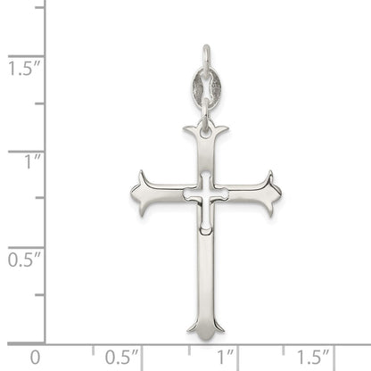 Sterlingsilber Poliert Kreuz Anhänger
