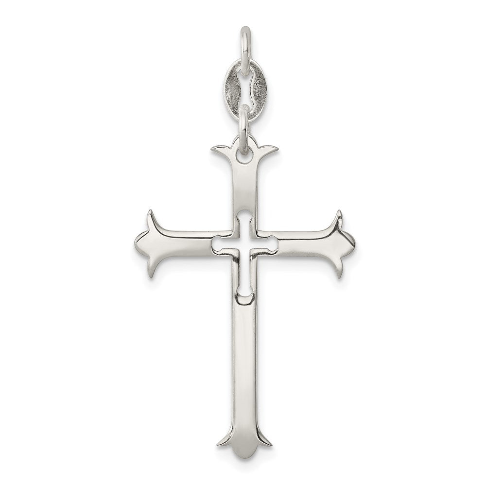 Sterlingsilber Poliert Kreuz Anhänger