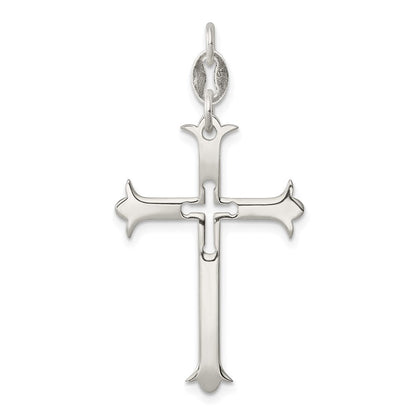 Sterlingsilber Poliert Kreuz Anhänger