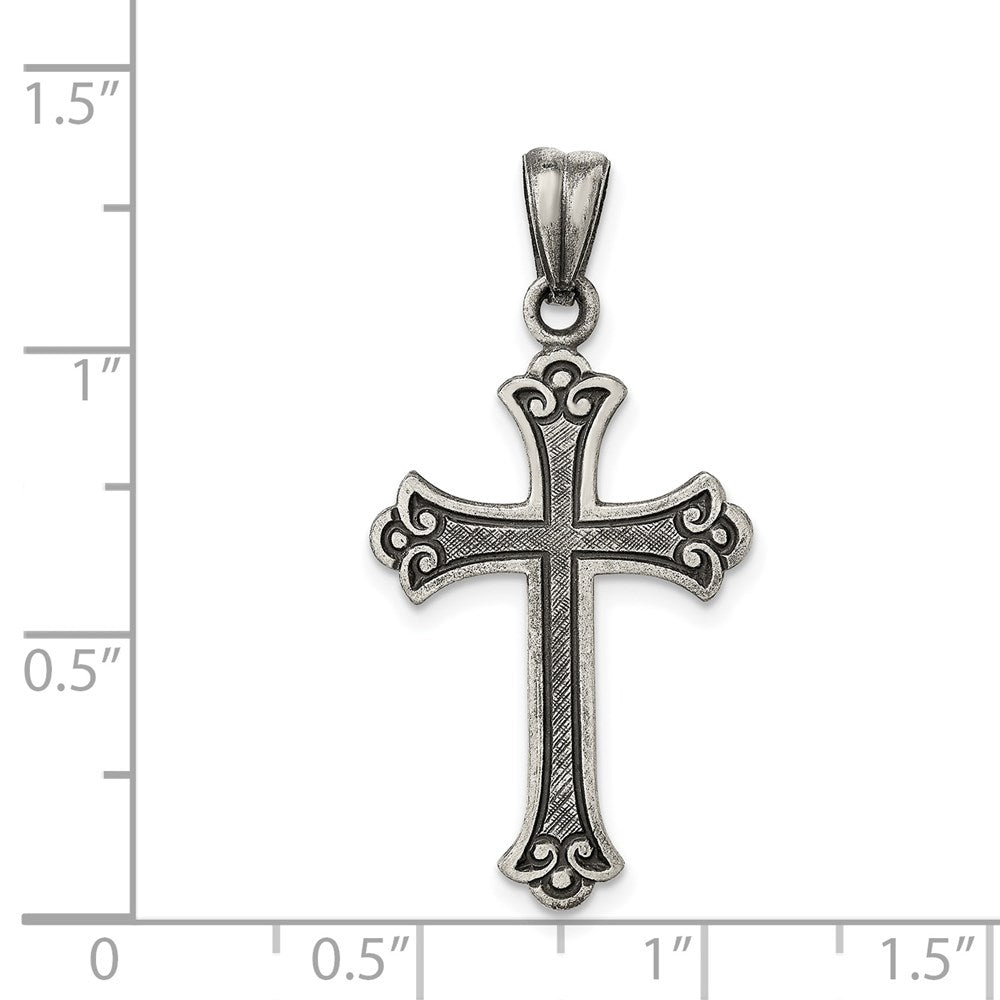 Sterlingsilber Antikisiert Kreuz Anhänger