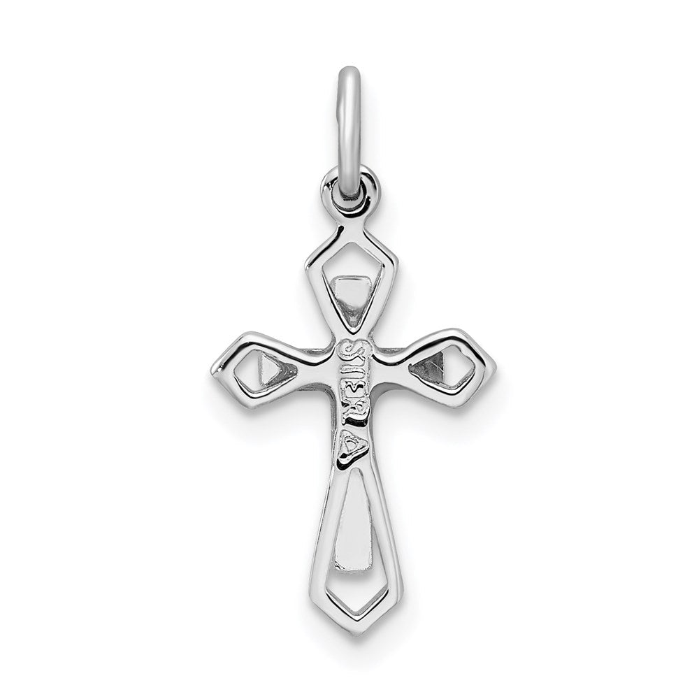 Sterlingsilber Rhodiniert mit Emaille Kreuz Anhänger