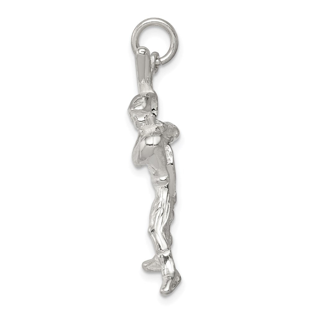 Sterlingsilber Baseball Batter Charm