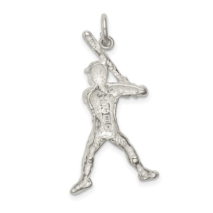 Sterlingsilber Baseball Batter Charm