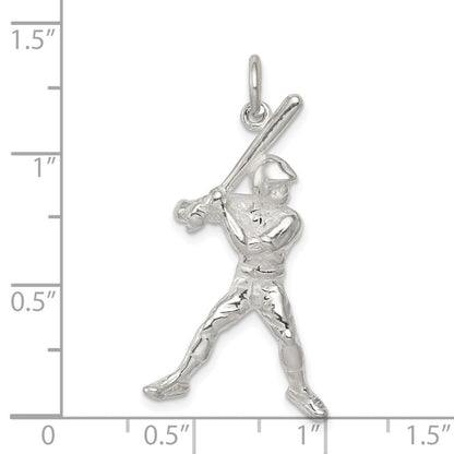 Sterlingsilber Baseball Batter Charm