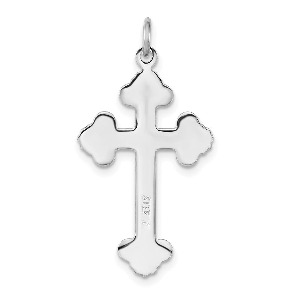 Sterlingsilber Schwarz Emaille & Goldfarben Vermeil Kreuz Anhänger