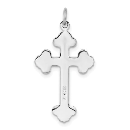 Sterlingsilber Schwarz Emaille & Goldfarben Vermeil Kreuz Anhänger