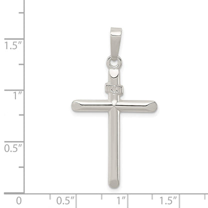 Sterlingsilber Poliert Inri Kreuz Anhänger
