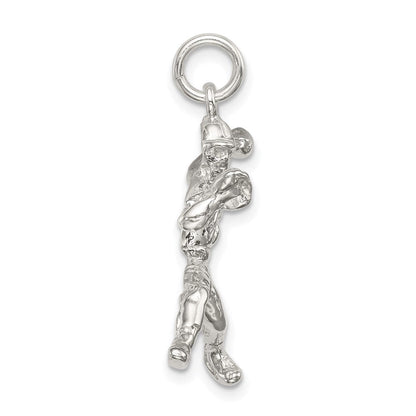 Sterlingsilber Baseball Pitcher Charm