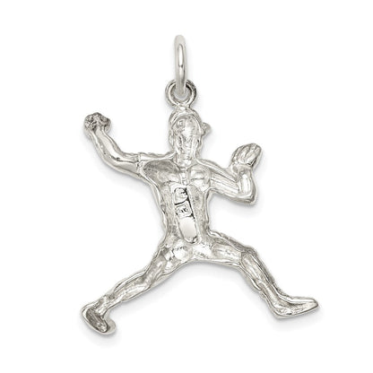 Sterlingsilber Baseball Pitcher Charm