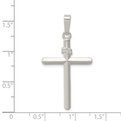 Sterlingsilber Poliert Inri Kreuz Anhänger
