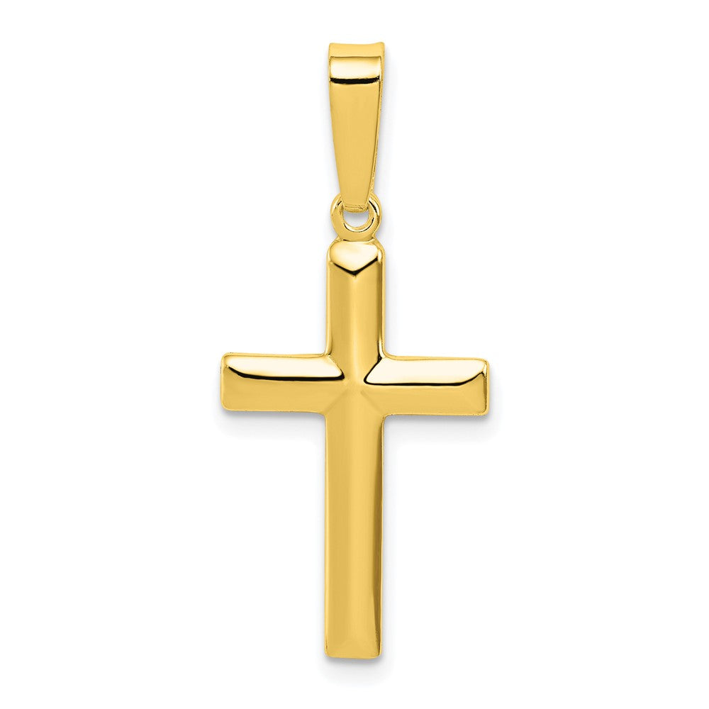 Ss/vergoldet Sterlingsilber Goldfarben Poliert Kreuz Anhänger