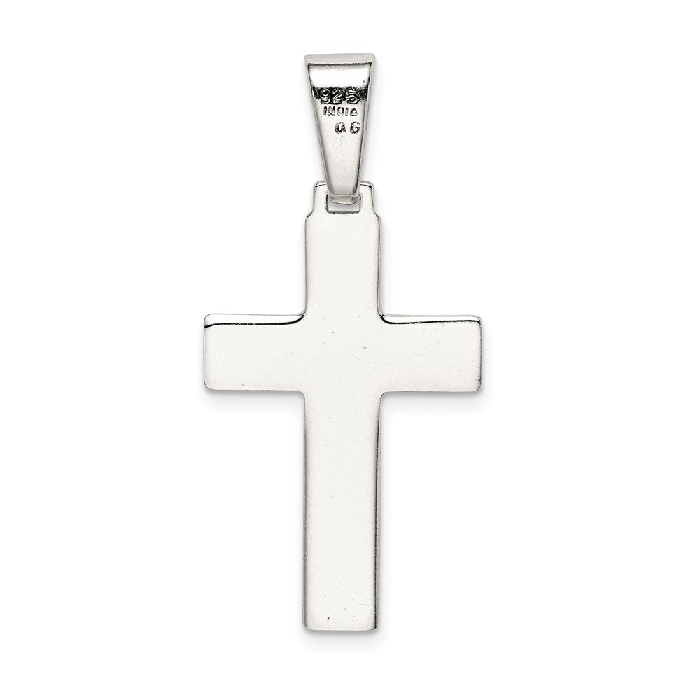 Sterlingsilber Poliert Kreuz Anhänger