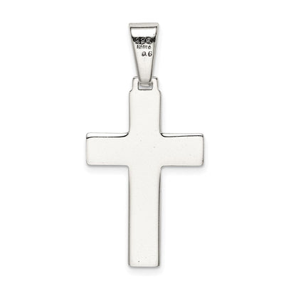 Sterlingsilber Poliert Kreuz Anhänger