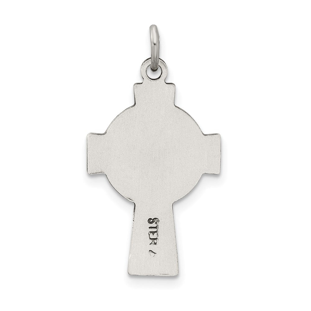 Sterlingsilber Antikisiert Satiniert Keltisch Kreuz Anhänger