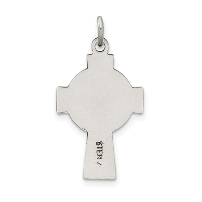 Sterlingsilber Antikisiert Satiniert Keltisch Kreuz Anhänger