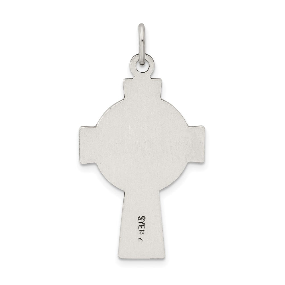 Sterlingsilber Antikisiert Satiniert Irish Kreuz Anhänger