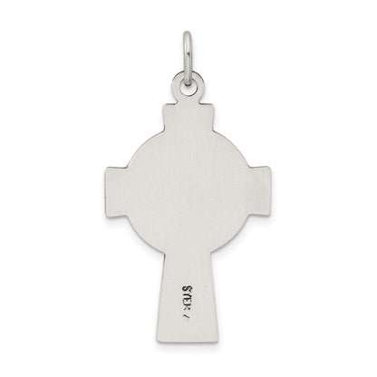 Sterlingsilber Antikisiert Satiniert Irish Kreuz Anhänger