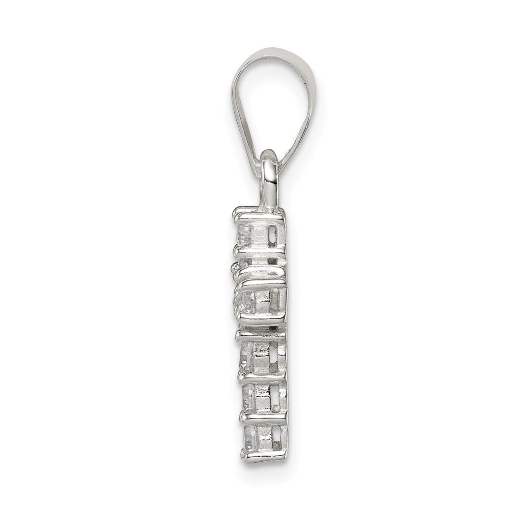 Sterlingsilber Zirkonia Kreuz Anhänger