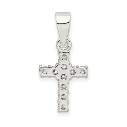 Sterlingsilber Zirkonia Kreuz Anhänger
