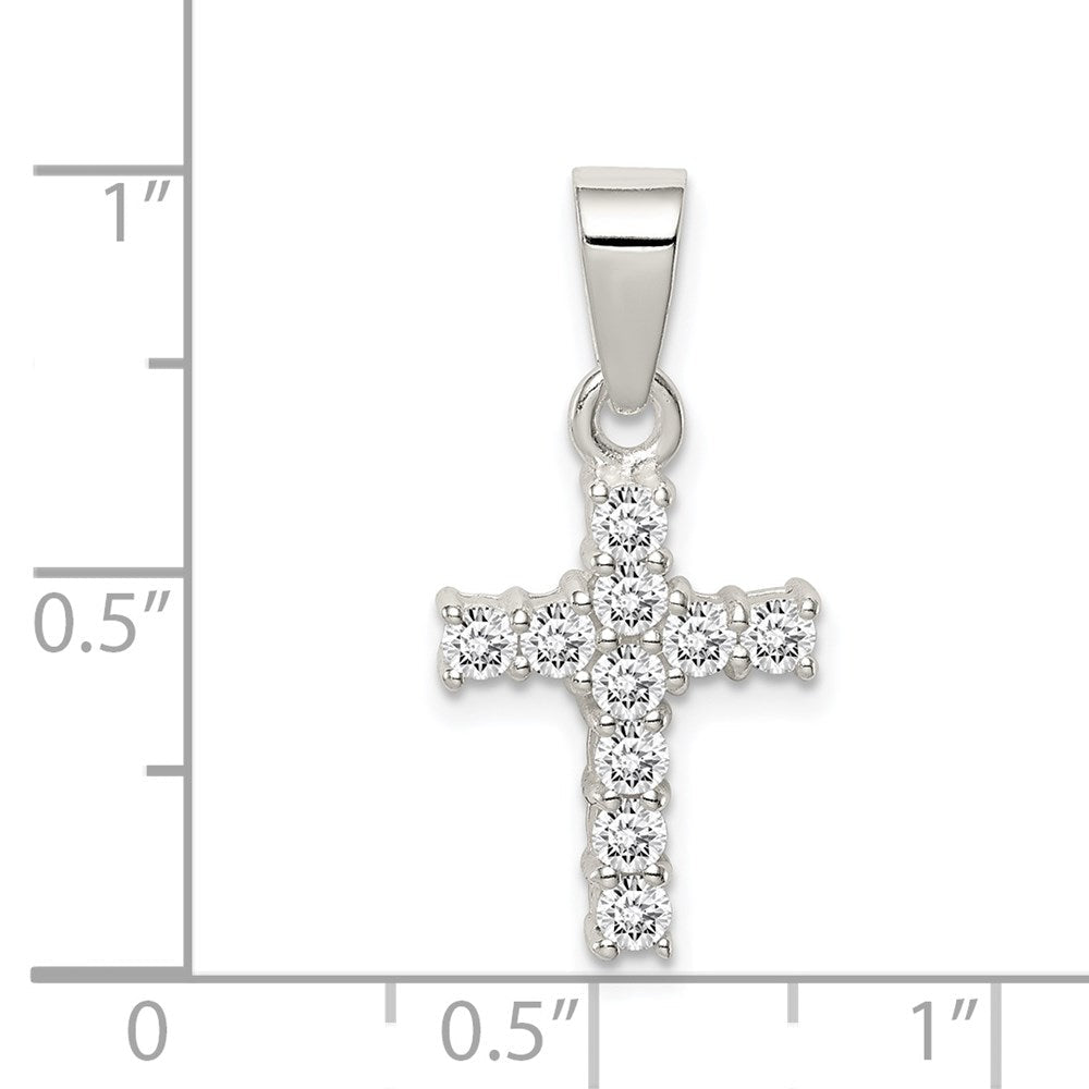 Sterlingsilber Zirkonia Kreuz Anhänger