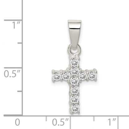 Sterlingsilber Zirkonia Kreuz Anhänger
