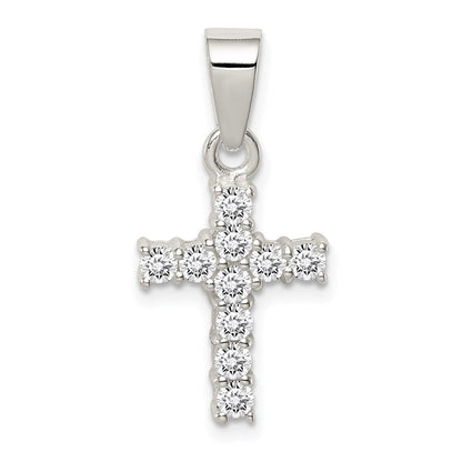 Sterlingsilber Zirkonia Kreuz Anhänger