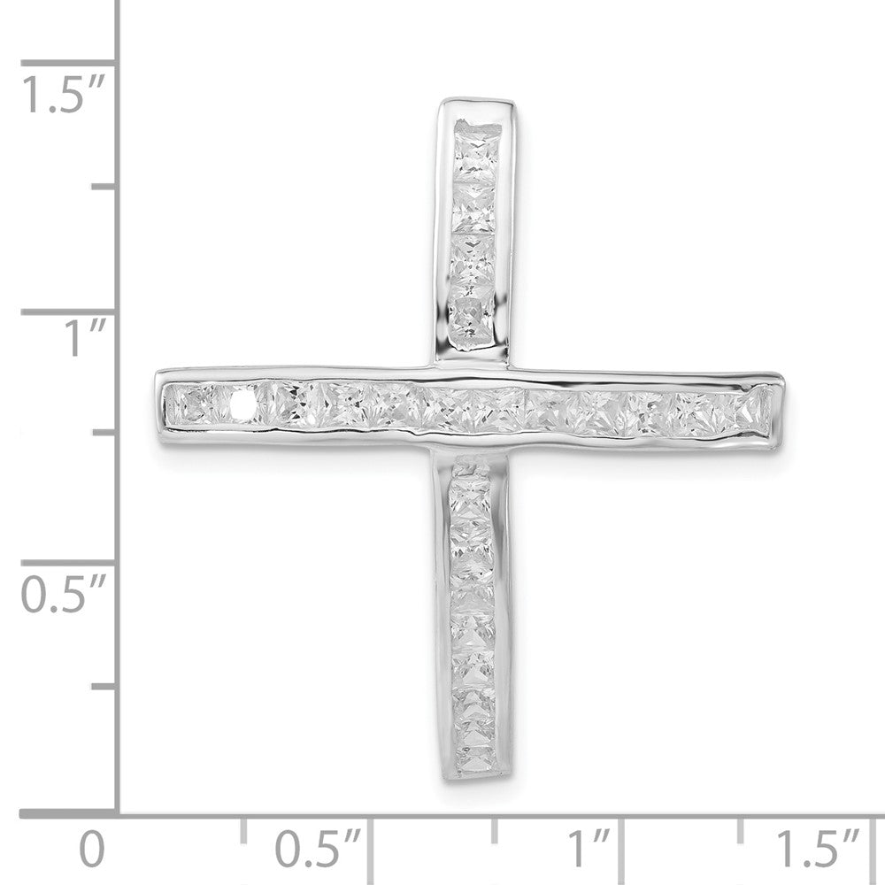 Sterlingsilber Zirkonia Kreuz Anhänger