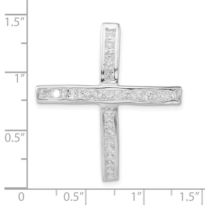 Sterlingsilber Zirkonia Kreuz Anhänger